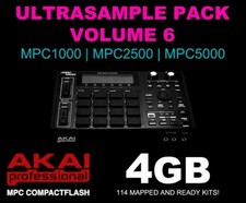 Akai Mpc1000/mpc2500/mpc5000 4gb Compact Flash (cf) Card - 114 Drum Kits!