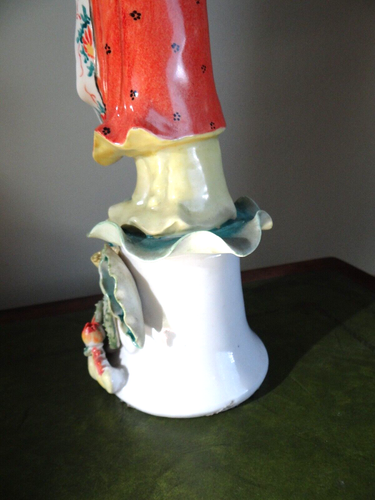 Estatua de porcelana de la diosa del loto Guan Yin República Familia Rosa Porcelana China - Imagen 7 de 24