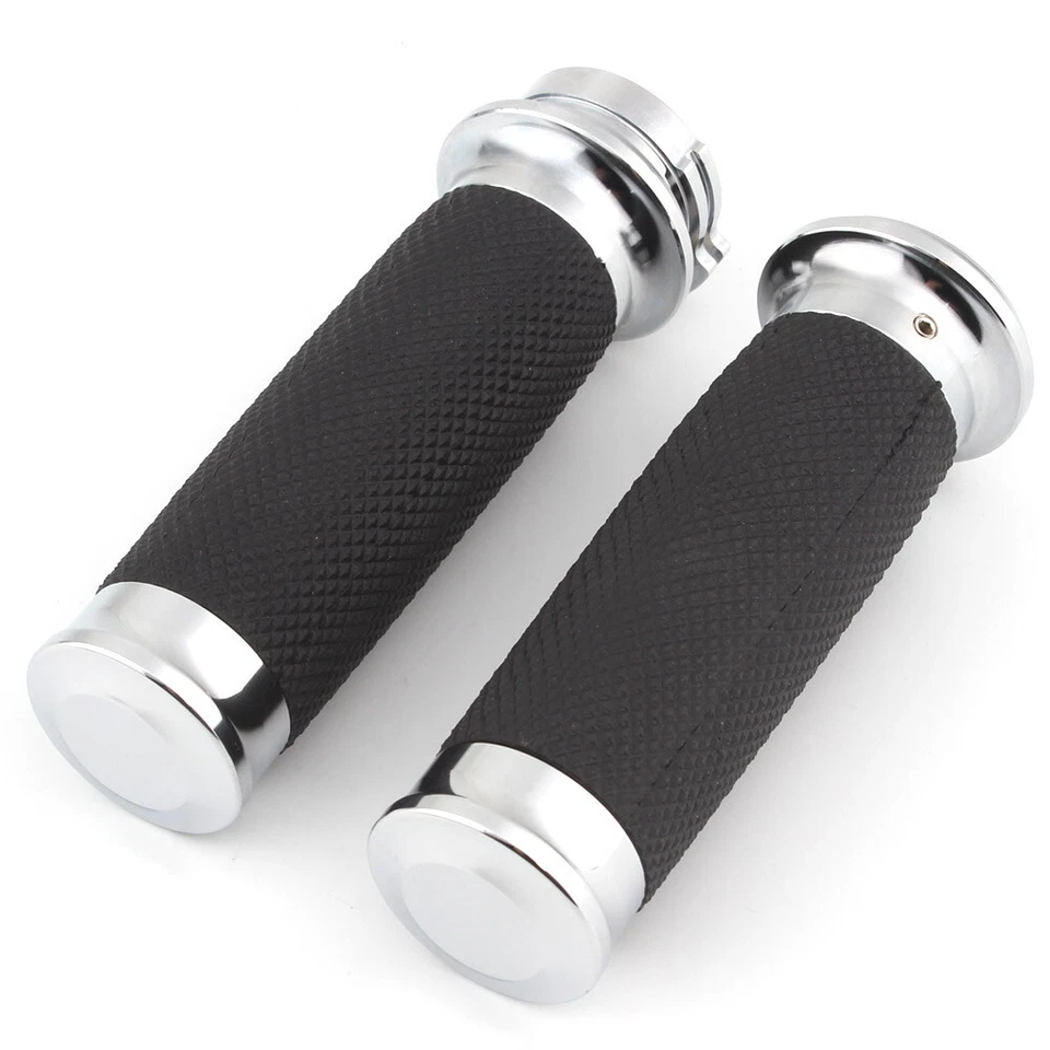 Motorcycle Handlebar 1" Hand Grips For Harley Road King Softail Sportster Dyna - Image 4 of 4