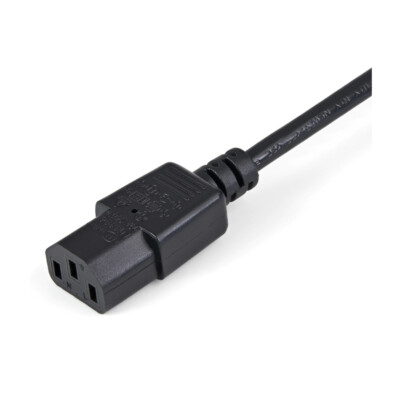 StarTech PXT1001M 1m Netzkabel C14 auf C13 Stecker Stromkabel - Schwarz