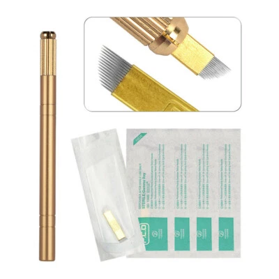 Pro Microblading Permanent 3D Makeup Eyebrow Eyeliner Tattoo Needle Pen Kit