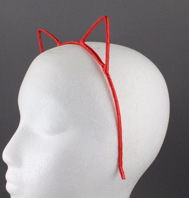 Red cat ears headband kitty headband kawaii cosplay kitten ear hair