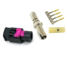 2x HSD LVDS 4 Core Female G Connector Head Unit Monitor Video for BMW AUDI Benz