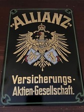 Emaille Schild Allianz  ! wie neu