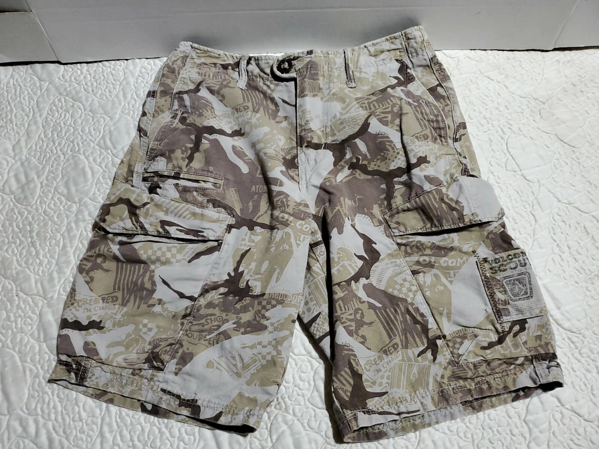 Volcom Scout Leave Only Foot Prints Cargo Shorts Camoflauge SZ
