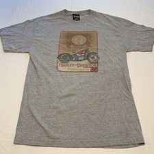 Harley Davidson Vintage USA Made Gray Double Sided Short Sleeve T Shirt Men’s L