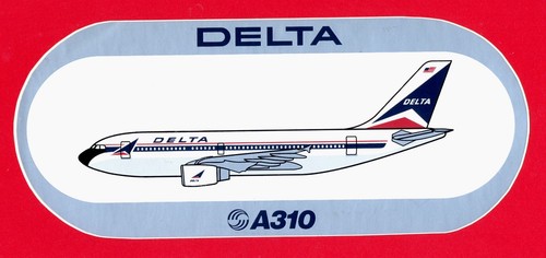 A310 Sticker Airbus A310 Delta Airlines Label Sticker | eBay
