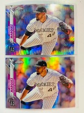  2020 Topps Chrome Prism Refractor & Refractor #44 German Marquez Rockies