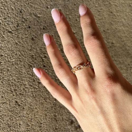 Ring mit Diamant (0,21 ct) in 14K Gold Gr. 51⁄4 | Echt Echtgold - Bild 3 von 11