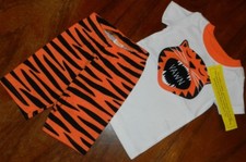 Pajama Set Tiger Gymboree Orange Black White Boy size 12-18 mo New