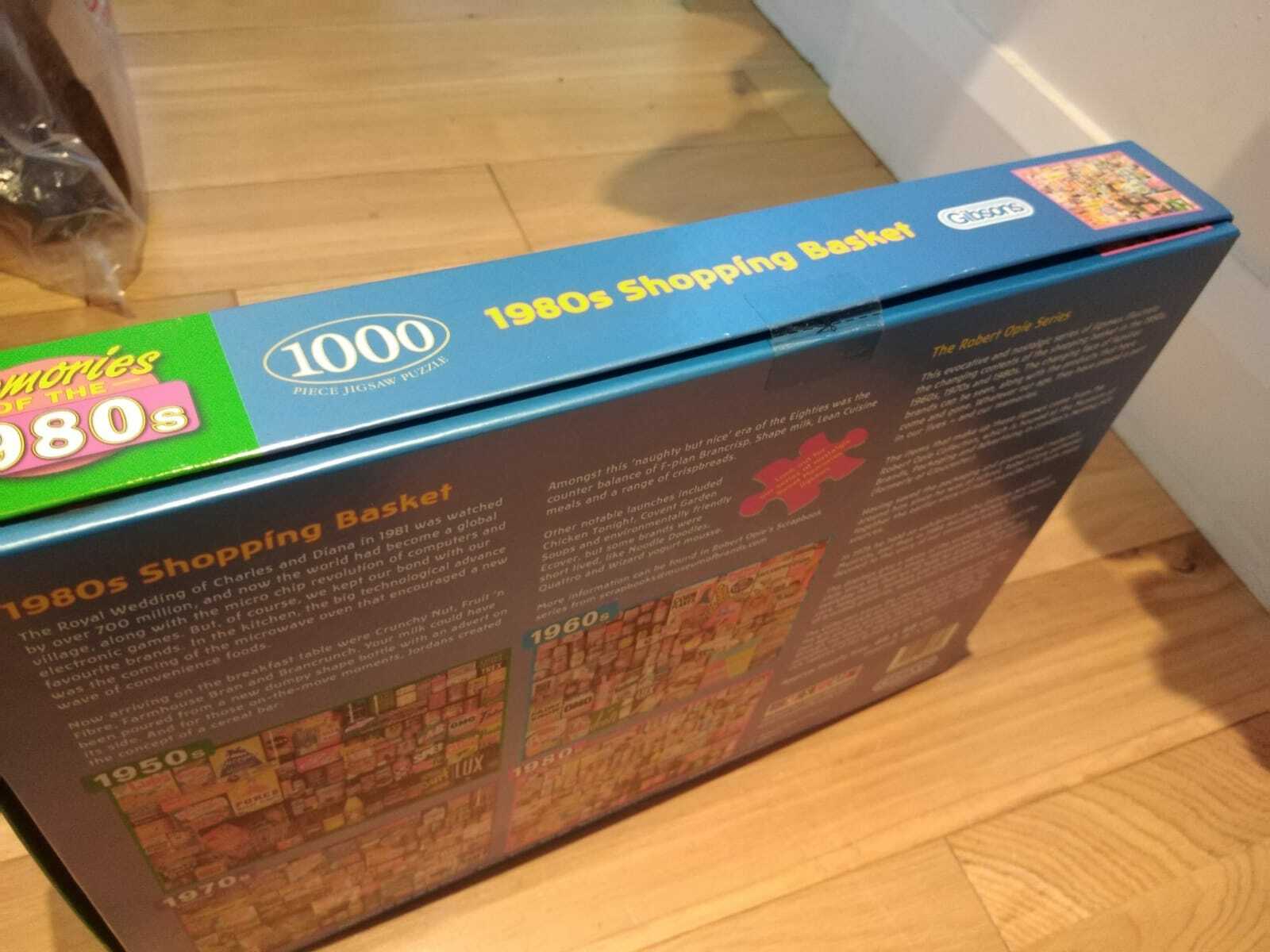 Gibsons 1980s Shopping Basket Jigsaw Puzzle 1000 Pieces for sale