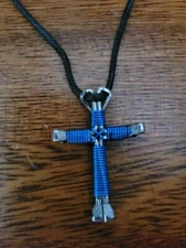 Horseshoe Nail Disciple Cross Necklace Buy 3 Get 1 Free Hand Made Ribbon Crosses