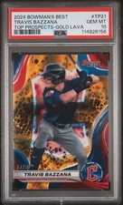 TRAVIS BAZZANA 2024 BOWMAN'S BEST TOP PROSPECTS GOLD LAVA /50 -- PSA 10 -- POP 2