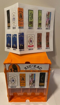 New Zig-Zag Cigarette Rolling Papers 4 SKU Permanent Display Case 8.5 x 7.5 x 6''