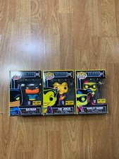 Funko Pop Blacklight Batman El Guasón Harley Quinn Serie Animada con Protectores