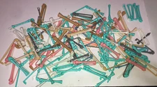 104 Pieces Lot Vintage Clip Arm Perm Wave Rollers Rod Hair Curlers Mix
