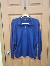 Patagonia Capilene Pullover Mens Large Blue Made In USA Polyester