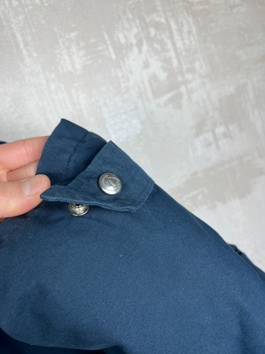 Vintage 80's Fjallraven Puffer Down Jacket Men's Size 52-54 / L-XL Navy Blue - Picture 10 of 21
