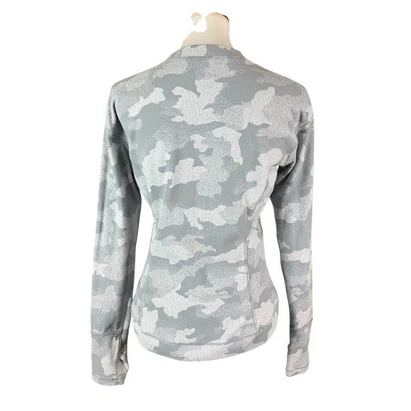 lululemon long sleeve crew neck camo print stretchy athletic shirt