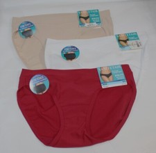 NWT set/3 VANITY FAIR Beyond Comfort 18291 BIKINI WHITE DESIGNER RED NEUTRAL S
