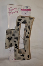 Scunci Large Claw Hair Clip Cream  Black Confetti Color Tamera Mowry NEW