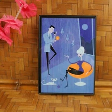 Shag Josh Agle The Coveteous Neighbor Framed Art Print Card Pop Tiki  Cat