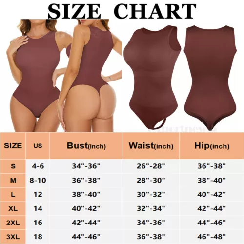 Women Seamless Body Shaper Tummy Control Slimming Shapewear Bodysuit Leotard - Picture 19 of 28