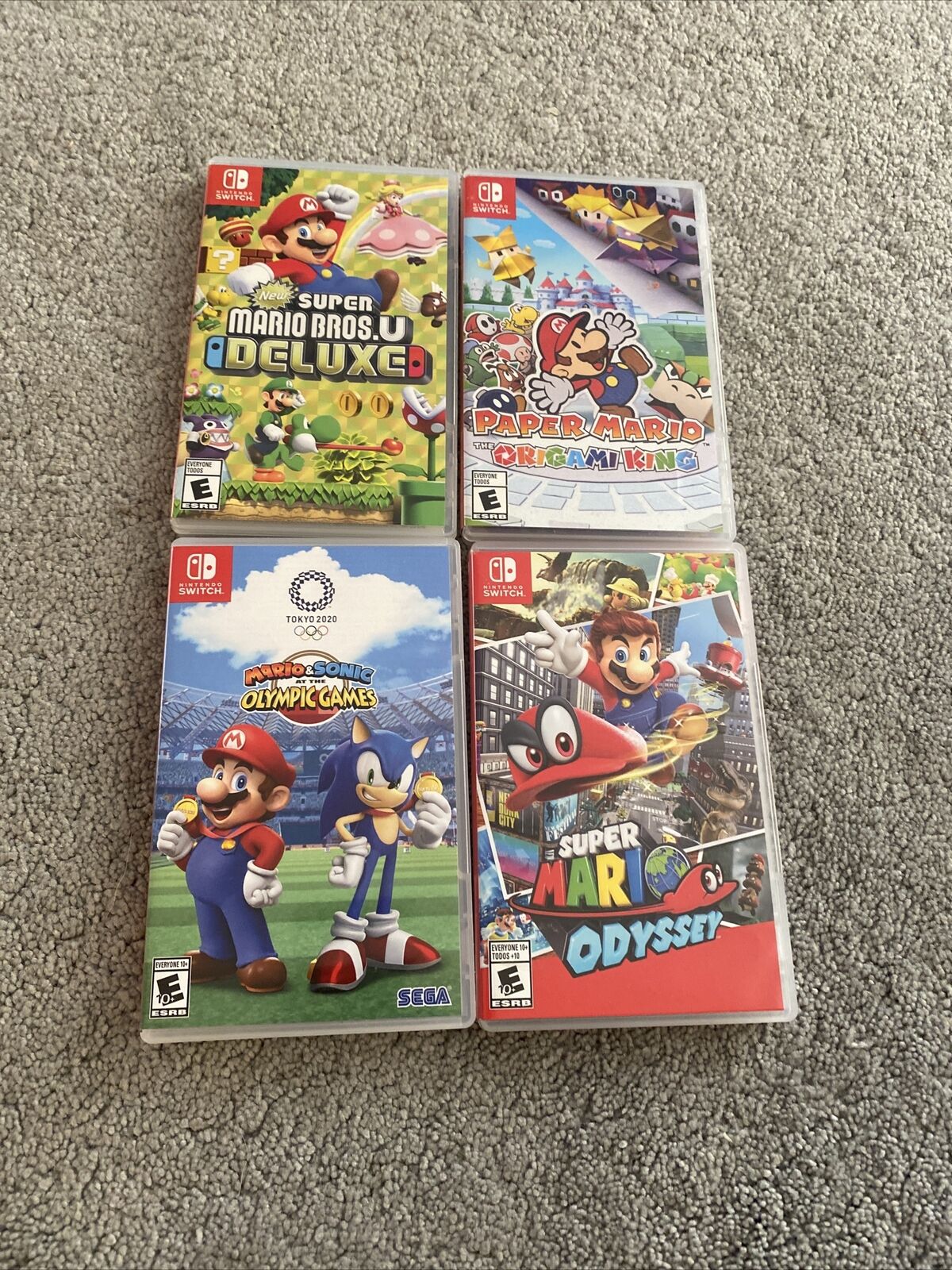 Nintendo Switch 4 Game Lot Set Of 4 Nice Mario Games