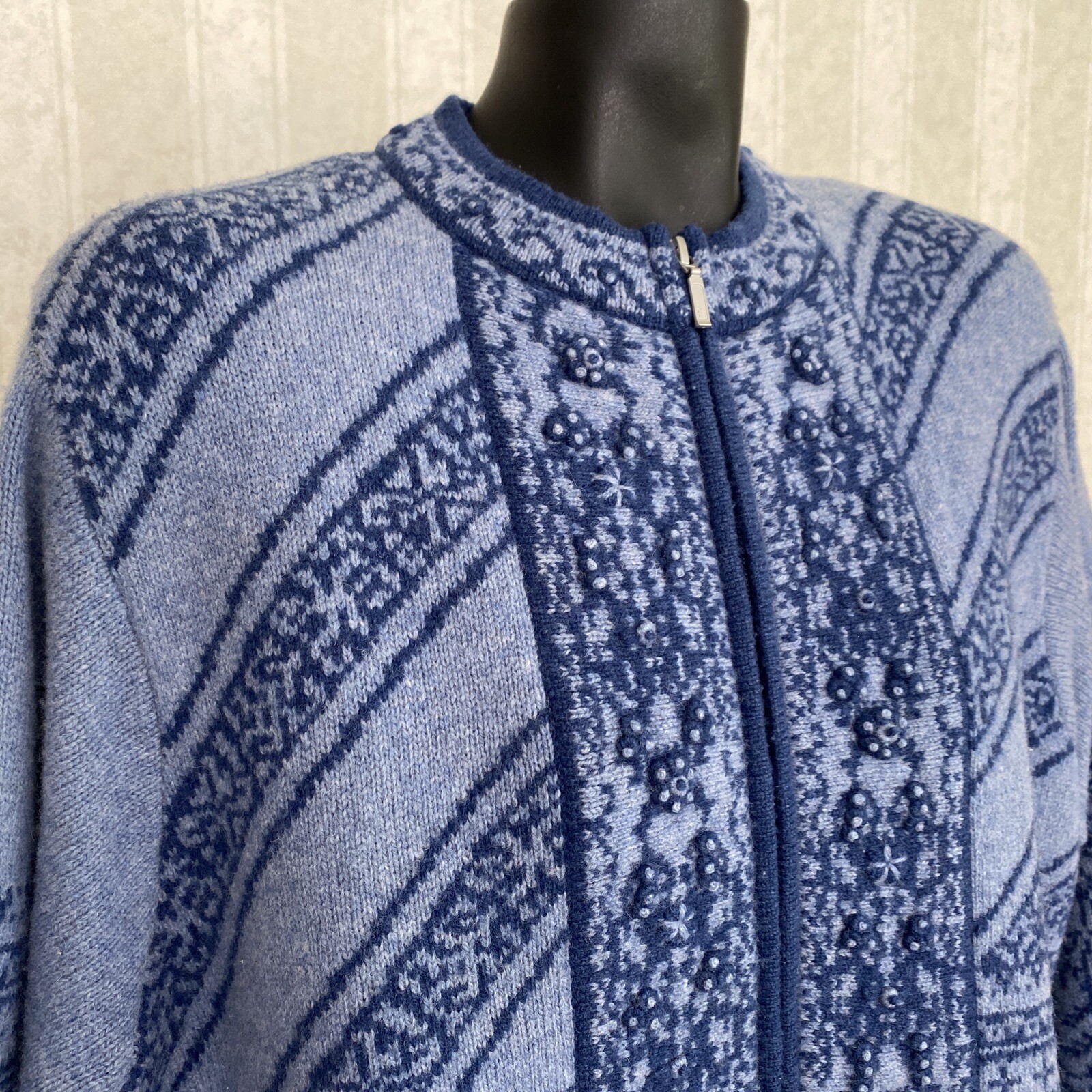 Pendleton Wool Cardigan Sweater Jacket Women's Bl… - image 3