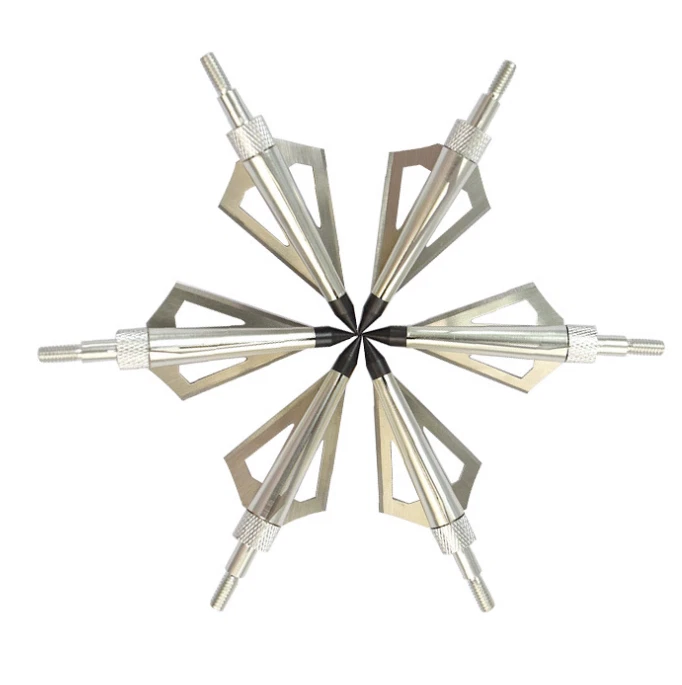 6pcs 125 Grain Archery Hunting 3-Fixed Blade Broadheads Bow Arrow Screw Tips - Image 4 of 4
