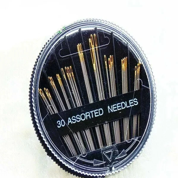 Stainless Steel Self-threading Needle Opening Sewing Darning Needle Set 30PCS - Image 4 of 4