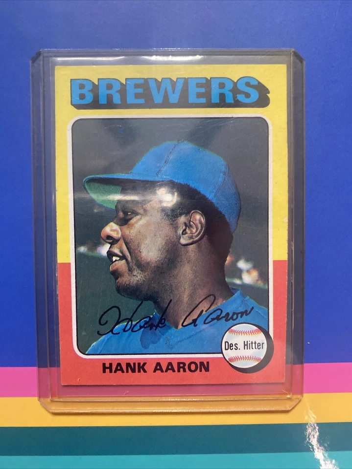 Topps Hank Aaron y Pete Rose 1975 con más *Las tarjetas están centradas* Foto 2 de 4