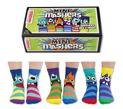 UNITED ODSOCKS MINI MASHER SIX SCARY GOOD ODD SOCKS UNISEX UK SIZE 9   12