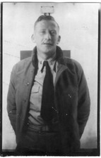 ORIGINAL VINTAGE PHOTO: Arcade Portrait Navy Sailor Man Male Uniform 40's WW2