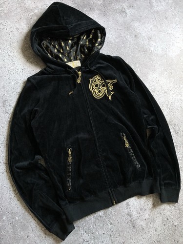 CHRISTIAN AUDIGIER Los Angeles Women's M Black Zip Hoodie Sweatshirt - Picture 2 of 7