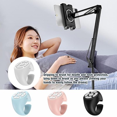 BT Remote Control Scrolling Rings Finger Remote For Flat Mobile Phone Deco