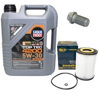 MotoröL Set 5W-30 5 Liter + ÖLfilter SH 4045 L + Schraube FüR Chrysler Mercedes