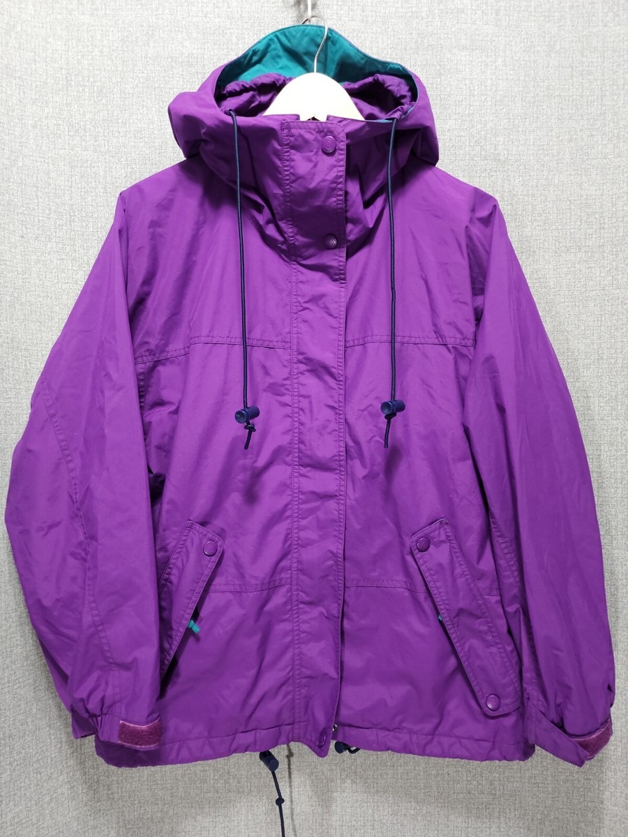 Vintage Eddie Bauer Womens Small Purple Colorblock Vented Gore-Tex