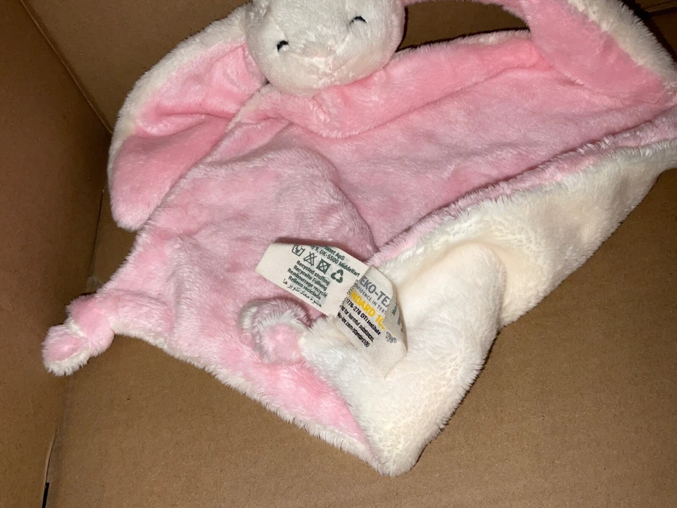 Nature Planet Pink Bunny Rabbit Baby Comforter Blanket Soother Blankie dou dou - Image 4 of 4