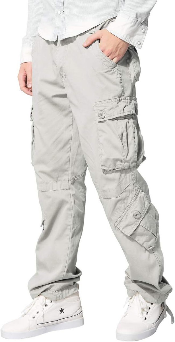 Match Men's Wild Cargo Pants 32, Light Gray(apricot)