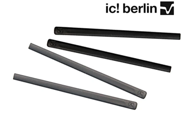 ic! berlin Bügelenden 1 Paar (2 Stück) 85mm schwarz oder grau | NEU + OVP