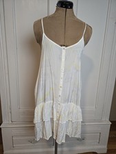 White Satiny Free People Dress Small