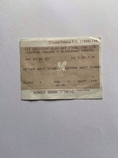 Crystal Palace V Blackburn Rovers03/06/1989 ( Play- Off Final 2 Nd Leg) Ticket