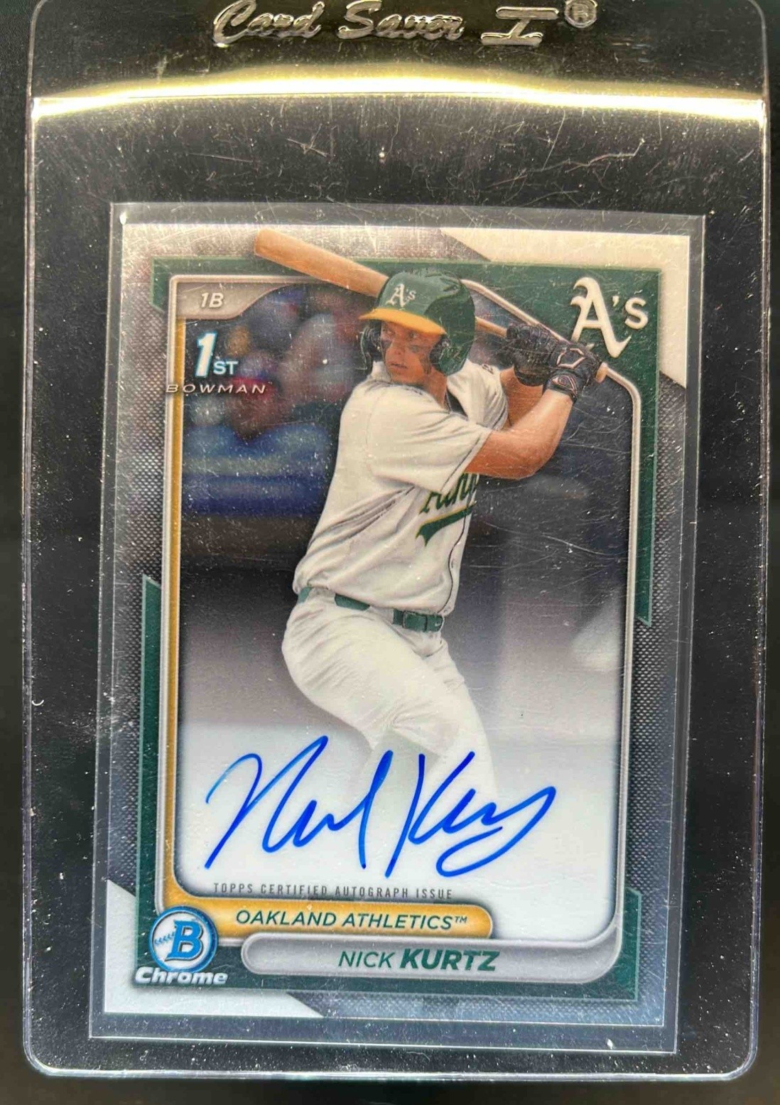 2024 Bowman Draft Nick Kurtz Chrome Auto 1st Prospect #CPA-NK Athletics