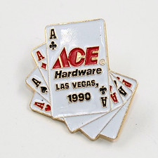 Ace Hardware 1990 Las Vegas Four Aces Pinback vintage