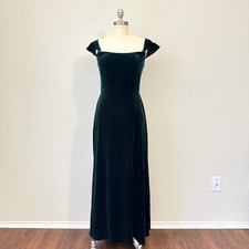 JENNY YOO Issa Dress Womens 8 Emerald Green Velvet Off The Shoulder Party Formal