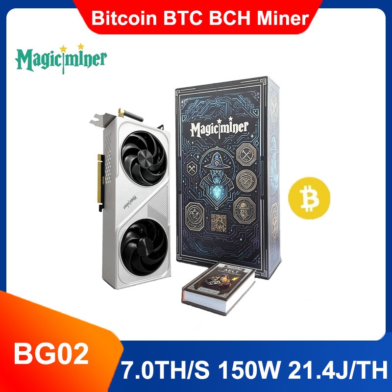 New Magicminer BG02 7.0Th/S RJ45&WiFi SHA-256 Bitcoin BTC BCH Miner Solo Mining