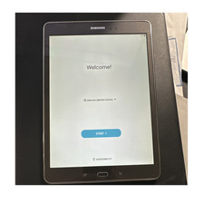 Samsung Tablet 16GB 9.7in Silver Wi-Fi Built-In Front  Rear Cameras Used