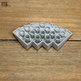 LEGO Alien Conquest 7066 95188pb10 Gray Brick Round Corner 6x6 Slope 33 Edge