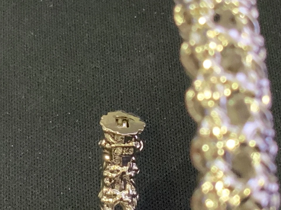 Nuevo Brazalete Brazalete Kendra Scott Plata Natalie con etiquetas. KS estampado tamaño: M/L Foto 2 de 4